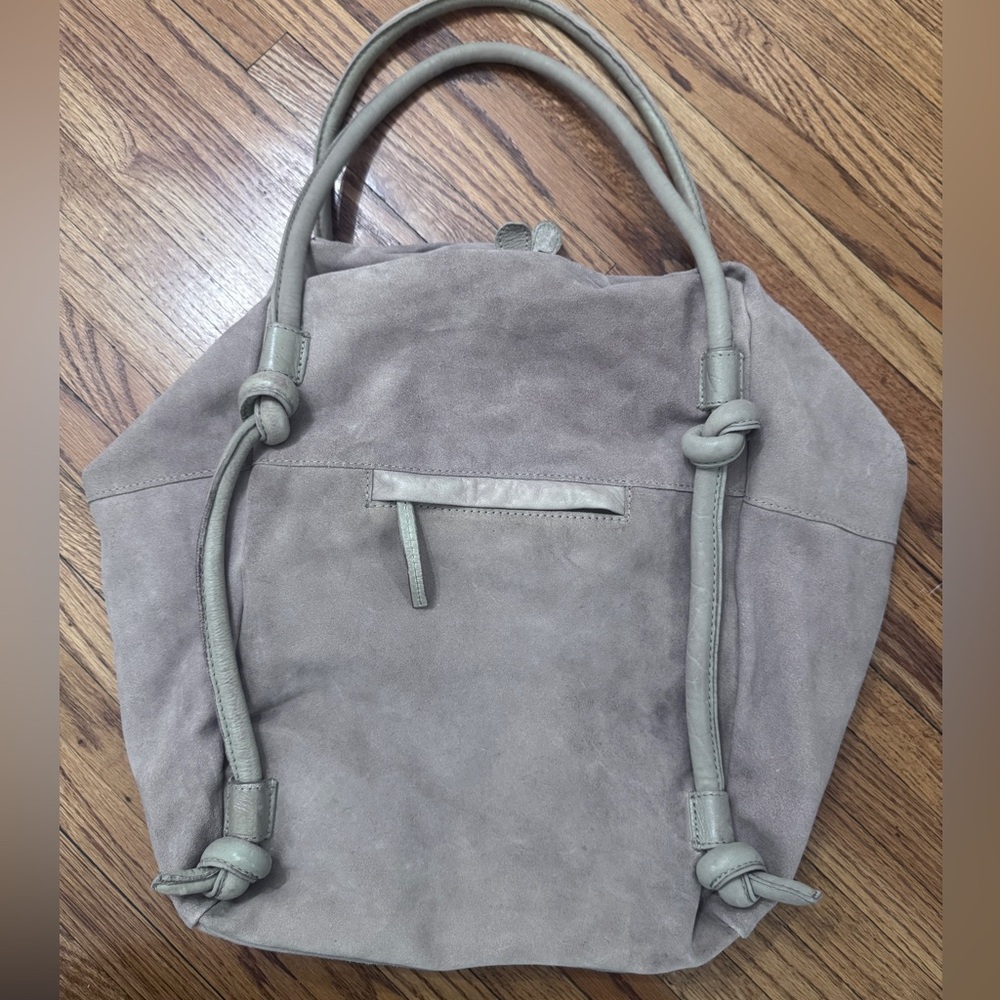 Free People Ingrid Taupe Suede Leather Tote - Picture 2 of 15